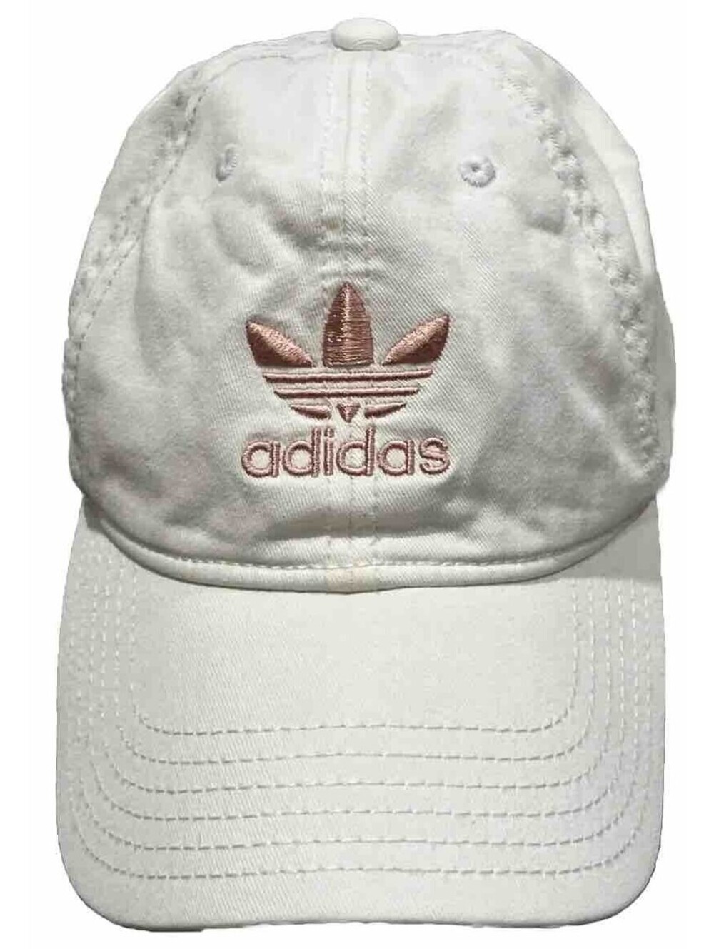 Adidas Pink Copper Trifoil Beach Poolside White Baseball Hat
